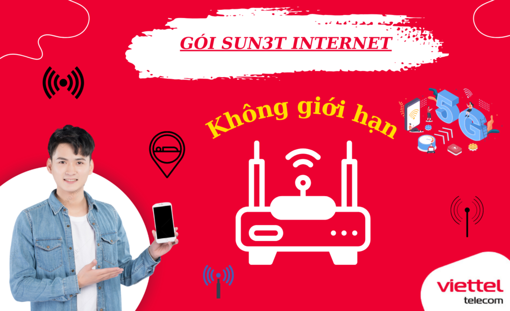 Gói SUN3T Viettel phù hợp với các hộ gia đình, cá nhân có nhu cầu sử dụng internet tốc độ cao