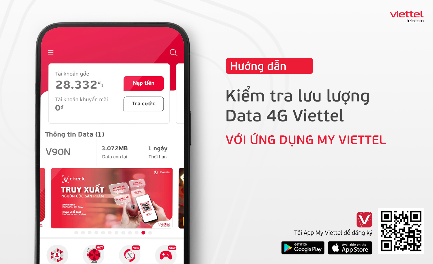 Cách kiểm tra lưu lượng Data 