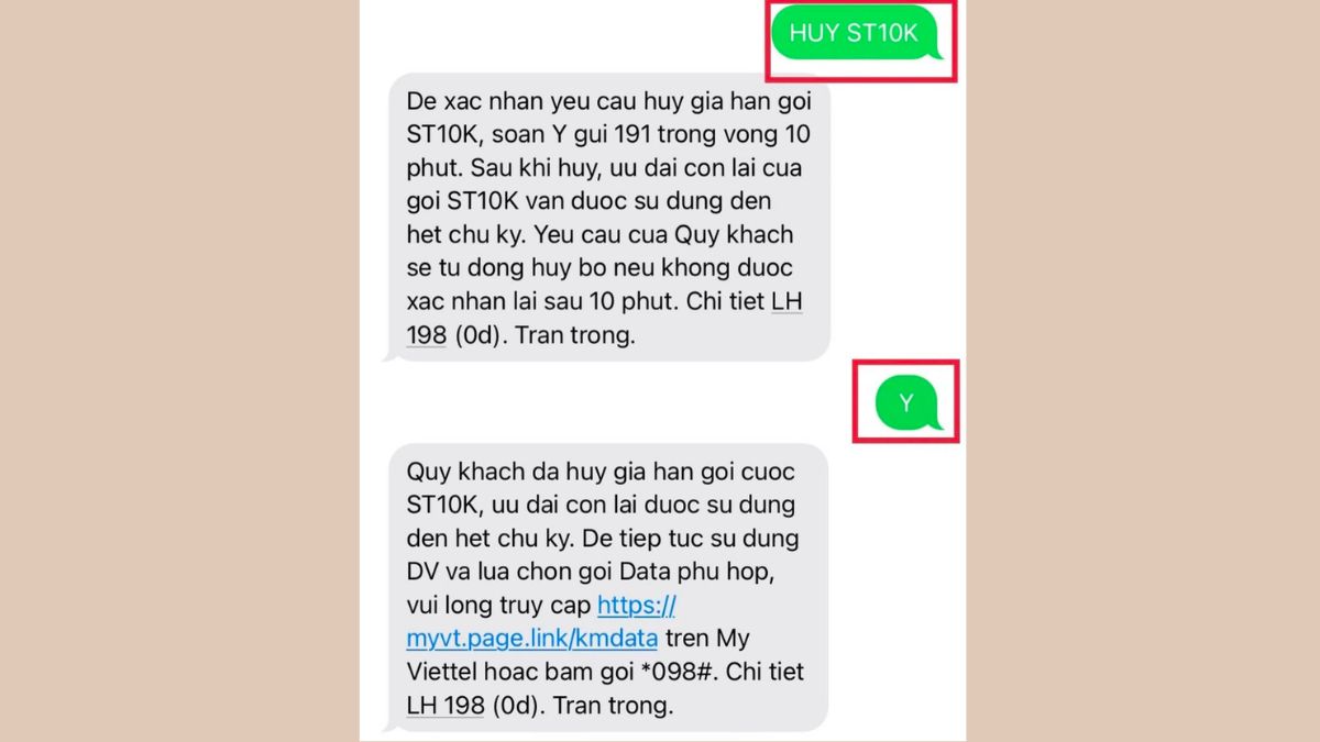 Cách hủy gói cước Viettel