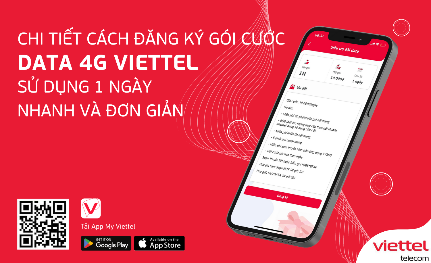 Đăng ký 4G Viettel giá rẻ theo ngày
