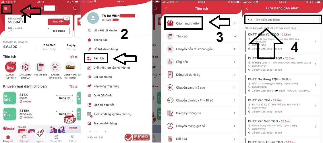 Tra cứu nhanh cửa hàng Viettel gần nhất và giờ mở cửa chính xác trên 